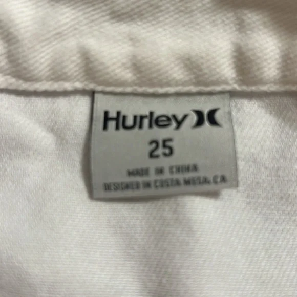 #209 Hurley White Denim Button Up Skirt - Picture 3 of 5